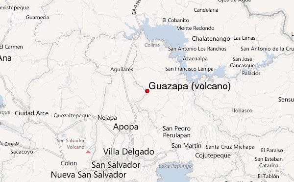 Guazapa (volcano) Location Map