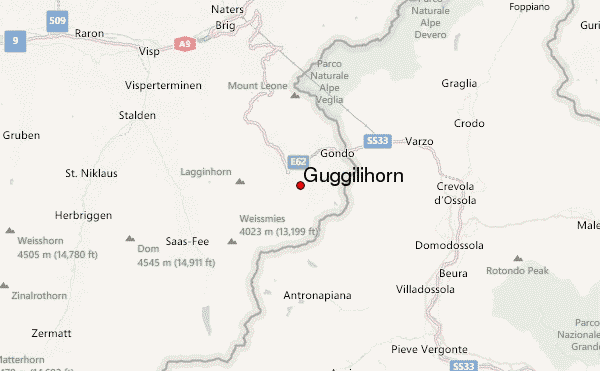 Guggilihorn Location Map