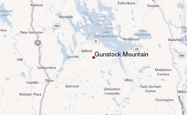 Gunstock Mountain Location Map