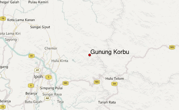 Gunung Korbu Location Map