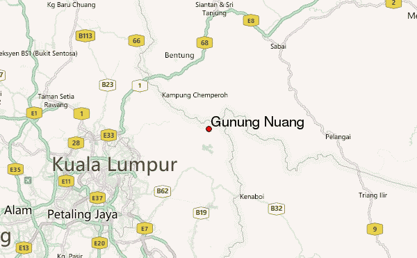 Gunung Nuang Location Map
