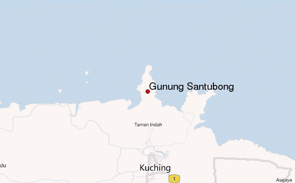 Gunung Santubong Location Map