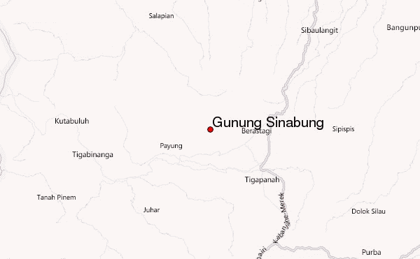 Gunung Sinabung Location Map