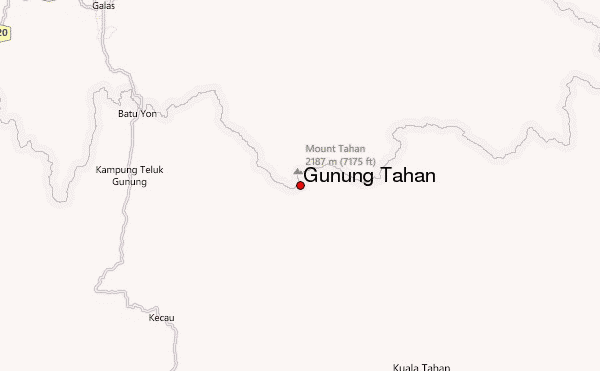 Gunung Tahan Location Map