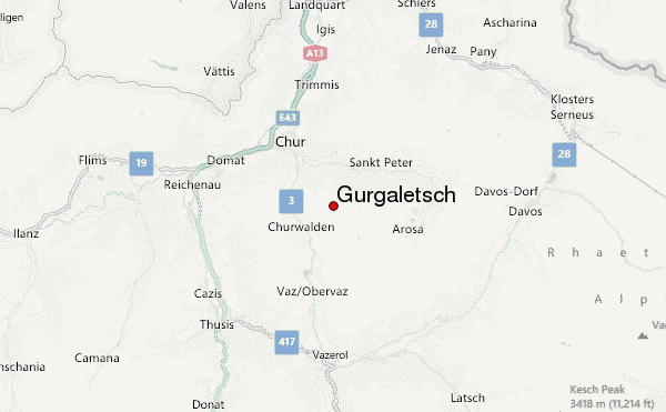 Gürgaletsch Location Map