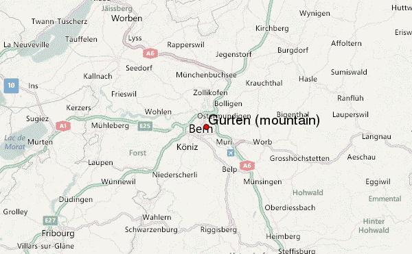 Gurten (mountain) Location Map