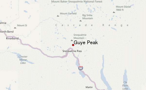 Guye Peak Location Map