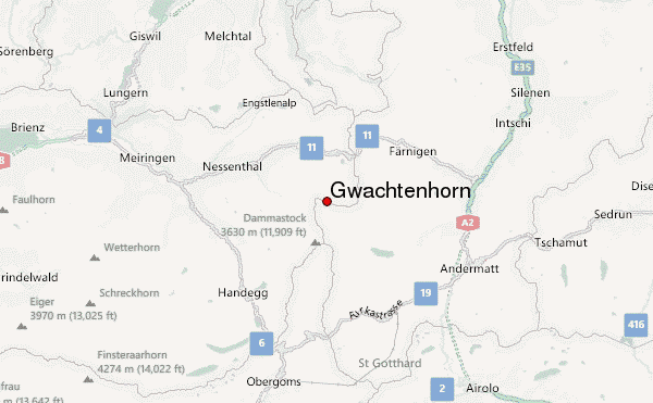 Gwächtenhorn Location Map