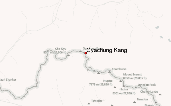 Gyachung Kang Location Map