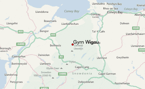 Gyrn Wigau Location Map