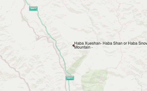 Haba Xueshan, Hābā Shān or Haba Snow Mountain (哈巴山) Location Map