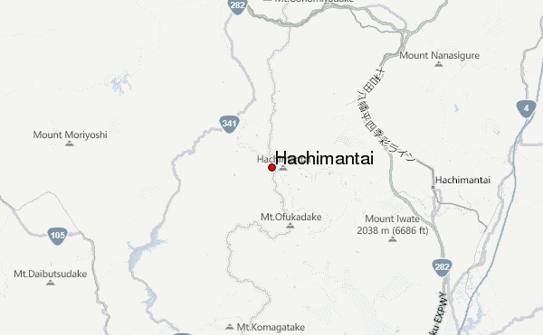 Hachimantai Location Map