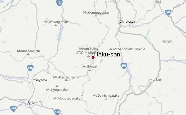 Haku-san Location Map