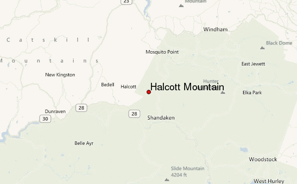 Halcott Mountain Location Map