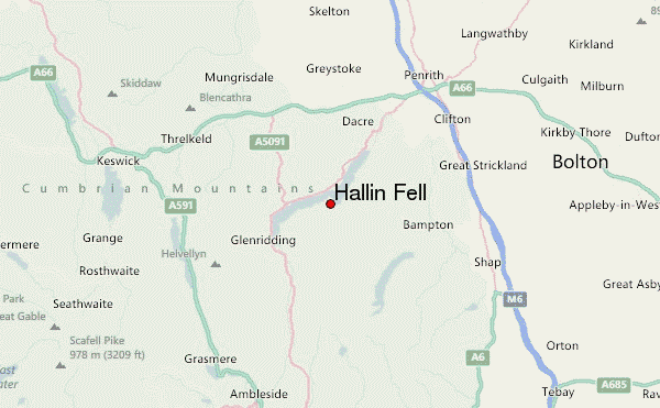 Hallin Fell Location Map