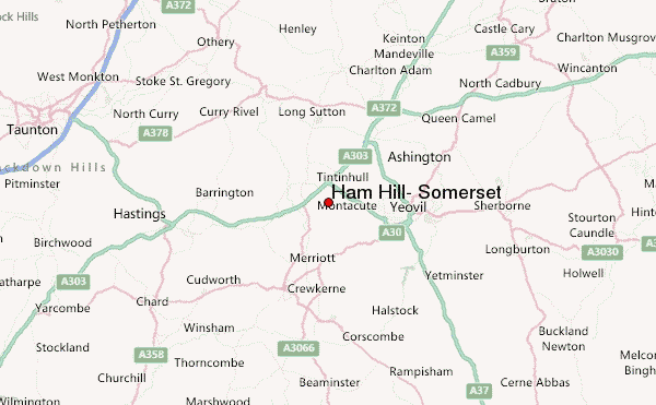 Ham Hill, Somerset Location Map