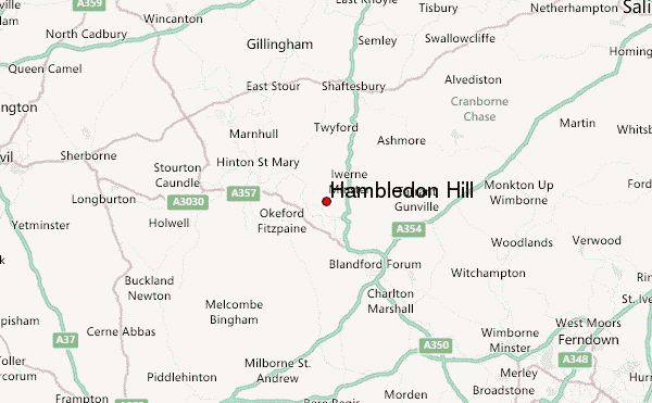 Hambledon Hill Location Map