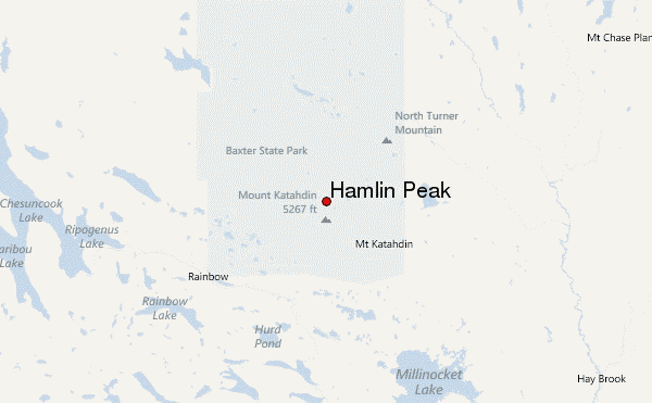 Hamlin Peak Location Map
