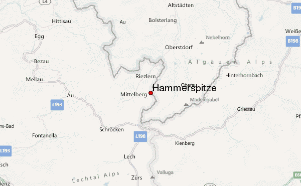 Hammerspitze Location Map