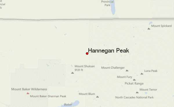 Hannegan Peak Location Map