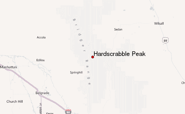 Hardscrabble Peak Location Map