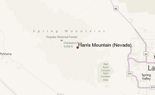 Harris Mountain (Nevada) Location Map