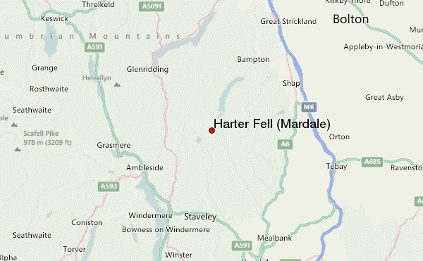 Harter Fell (Mardale) Location Map