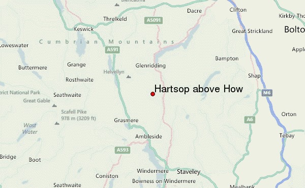 Hartsop above How Location Map