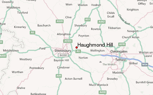 Haughmond Hill Location Map