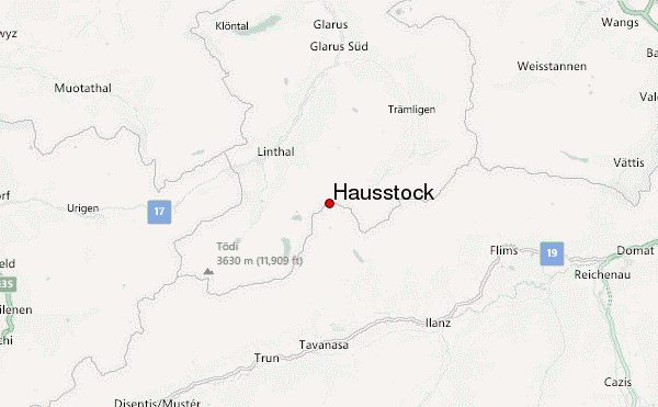 Hausstock Location Map