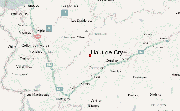 Haut de Cry Location Map