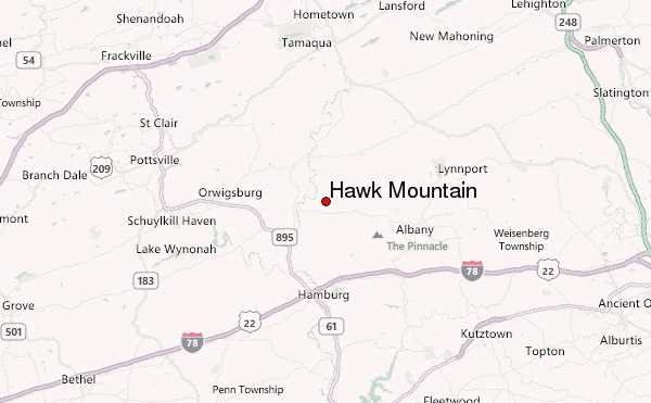 Hawk Mountain Location Map