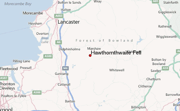 Hawthornthwaite Fell Location Map