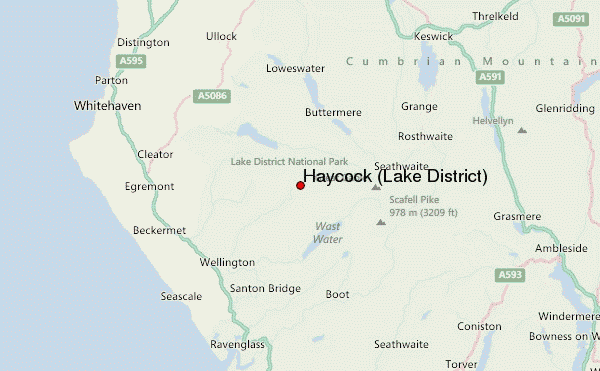 Haycock (Lake District) Location Map