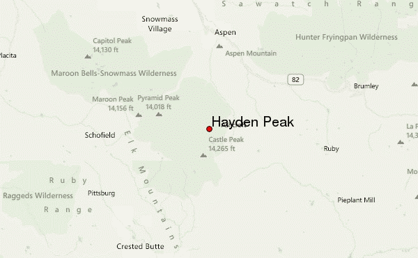 Hayden Peak Location Map