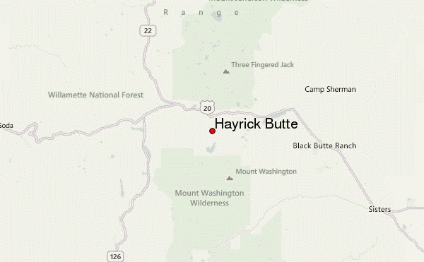 Hayrick Butte Location Map
