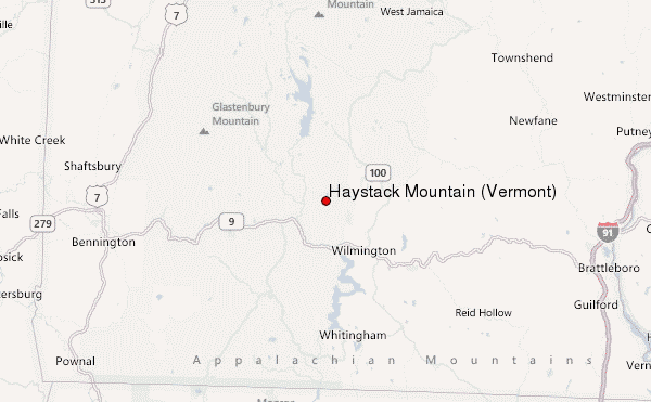 Haystack Mountain (Vermont) Location Map
