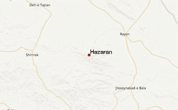 Hazaran Location Map
