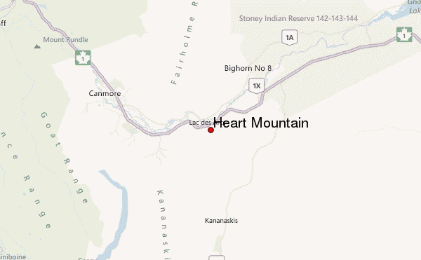 Heart Mountain Location Map