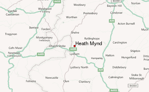 Heath Mynd Location Map