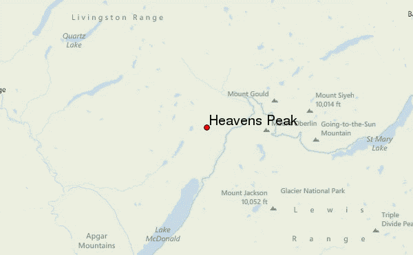 Heavens Peak Location Map