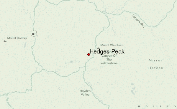 Hedges Peak Location Map