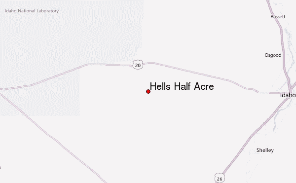 Hells Half Acre Location Map