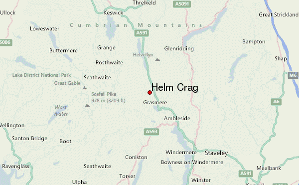 Helm Crag Location Map