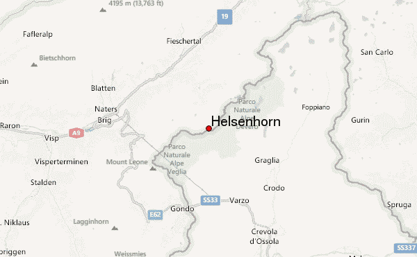 Helsenhorn Location Map