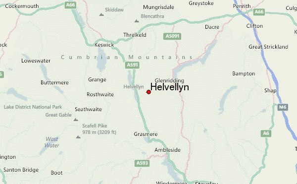 Helvellyn Location Map