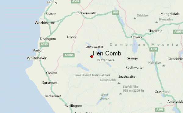 Hen Comb Location Map