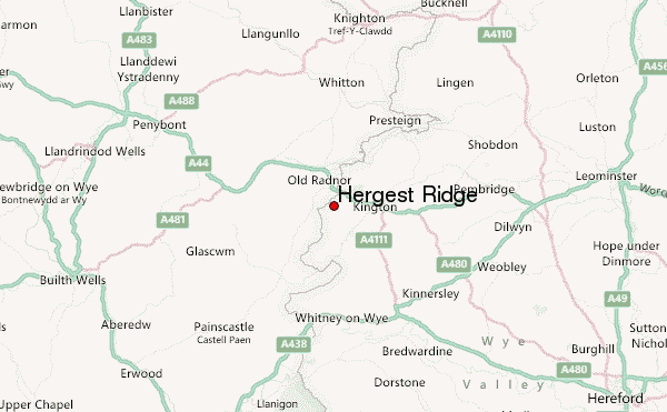 Hergest Ridge Location Map