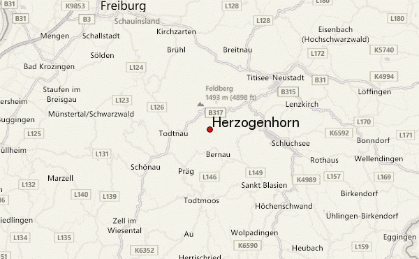 Herzogenhorn Location Map