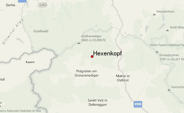 Hexenkopf Location Map